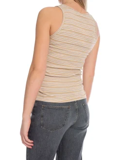 FILIPPA K TOP STRIPED FINE RIB TANK WHITE