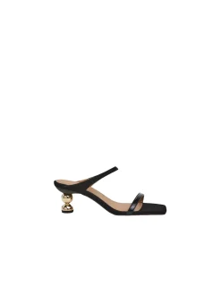 FLATTERED BALLERINA ALI LEATHER SNAKE BLACK