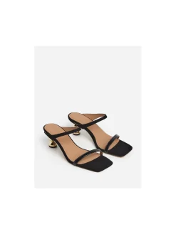 FLATTERED BALLERINA ALI LEATHER SNAKE BLACK