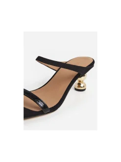 FLATTERED BALLERINA ALI LEATHER SNAKE BLACK