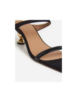 FLATTERED BALLERINA ALI LEATHER SNAKE BLACK