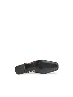 FLATTERED BALLERINA ELIN BLACK LEATHER