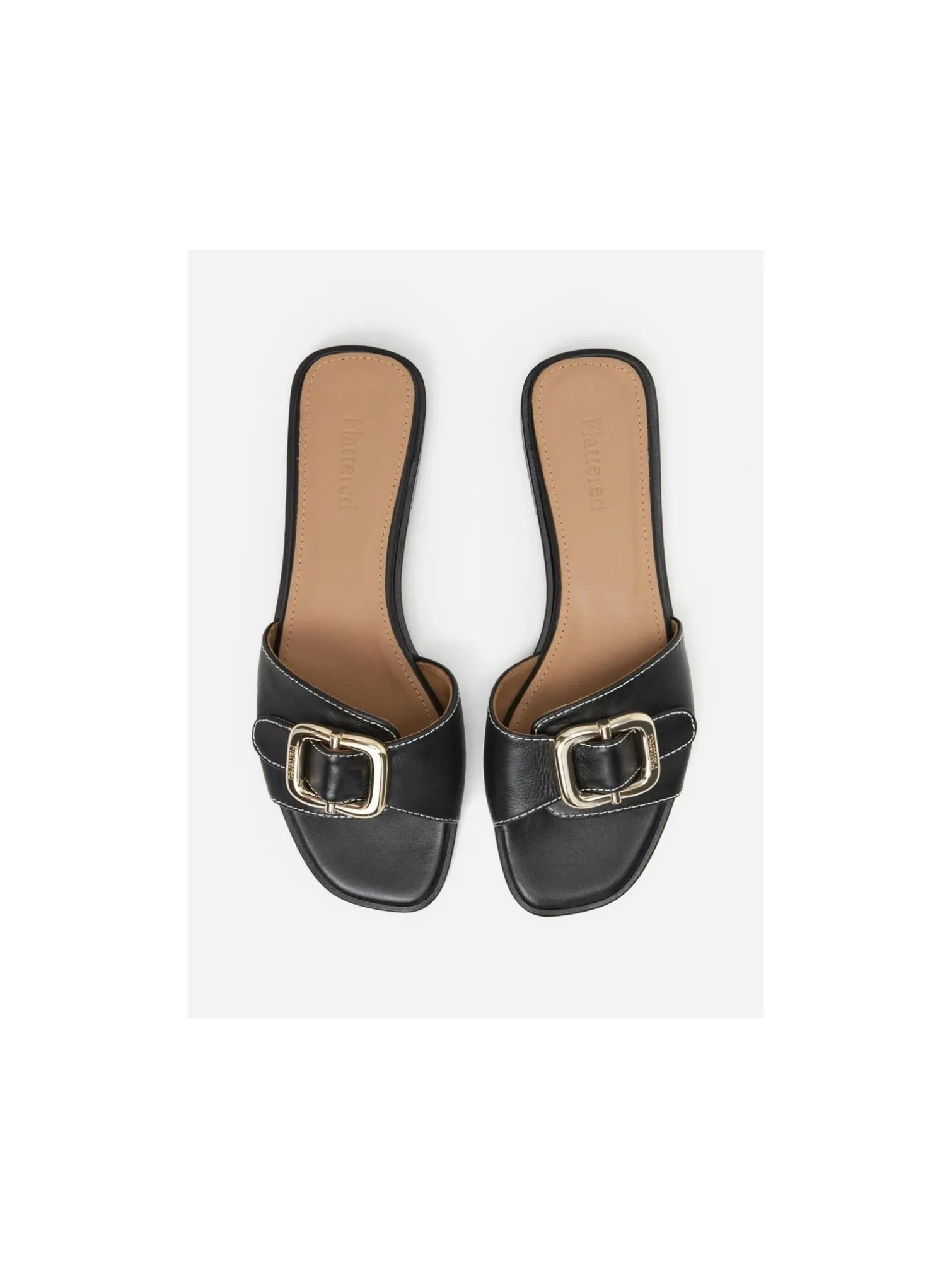 FLATTERED SANDAL MIMI LEATHER BLACK