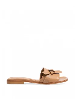FLATTERED SANDAL MY COGNAC LEATHER
