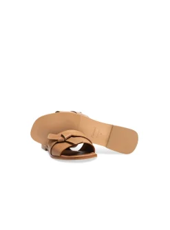 FLATTERED SANDAL MY COGNAC LEATHER