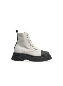 GANNI BOOTS CREEPERS EGRET