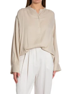 GANT BLOUSE D1. REL WIDE CUFF CONCRETE BEIGE