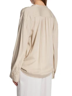 GANT BLOUSE D1. REL WIDE CUFF CONCRETE BEIGE