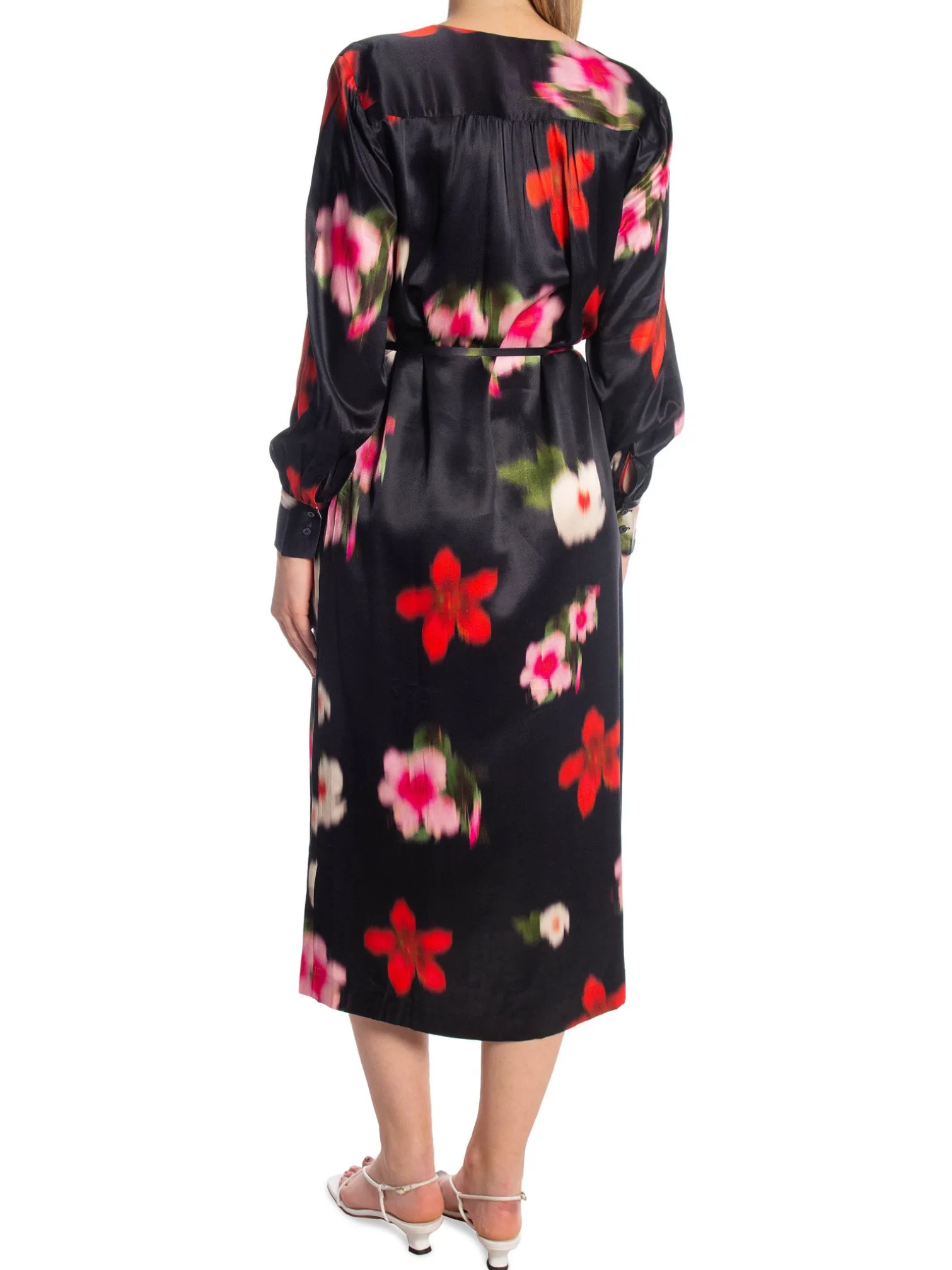 GANT DRESS RELAXED FLORAL PRINT SHIRT BLACK