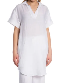 GANT DRESS RELAXED LINEN WHITE