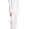GANT PAJAMA SATIN STRIPE SET WHITE