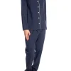GANT PAJAMA SATIN STRIPE SET EVENING BLUE