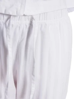 GANT PAJAMA SATIN STRIPE SET WHITE