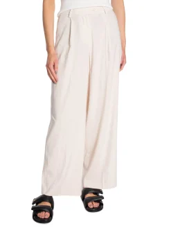 GANT PANTS WIDE STRETCH LINEN PUTTY