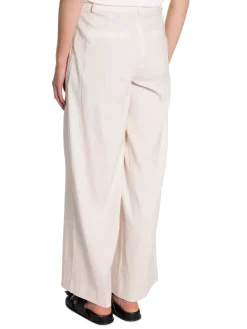 GANT PANTS WIDE STRETCH LINEN PUTTY