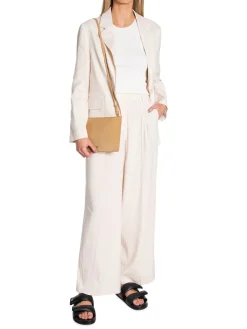 GANT PANTS WIDE STRETCH LINEN PUTTY