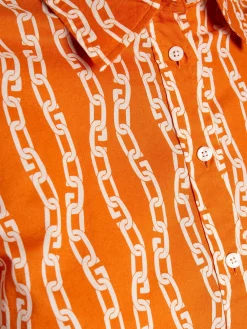 GANT SHIRT CHAIN PUMPKIN ORANGE