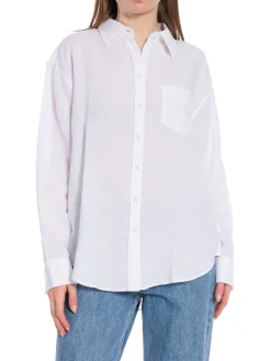 GANT SHIRT REL LINEN WHITE