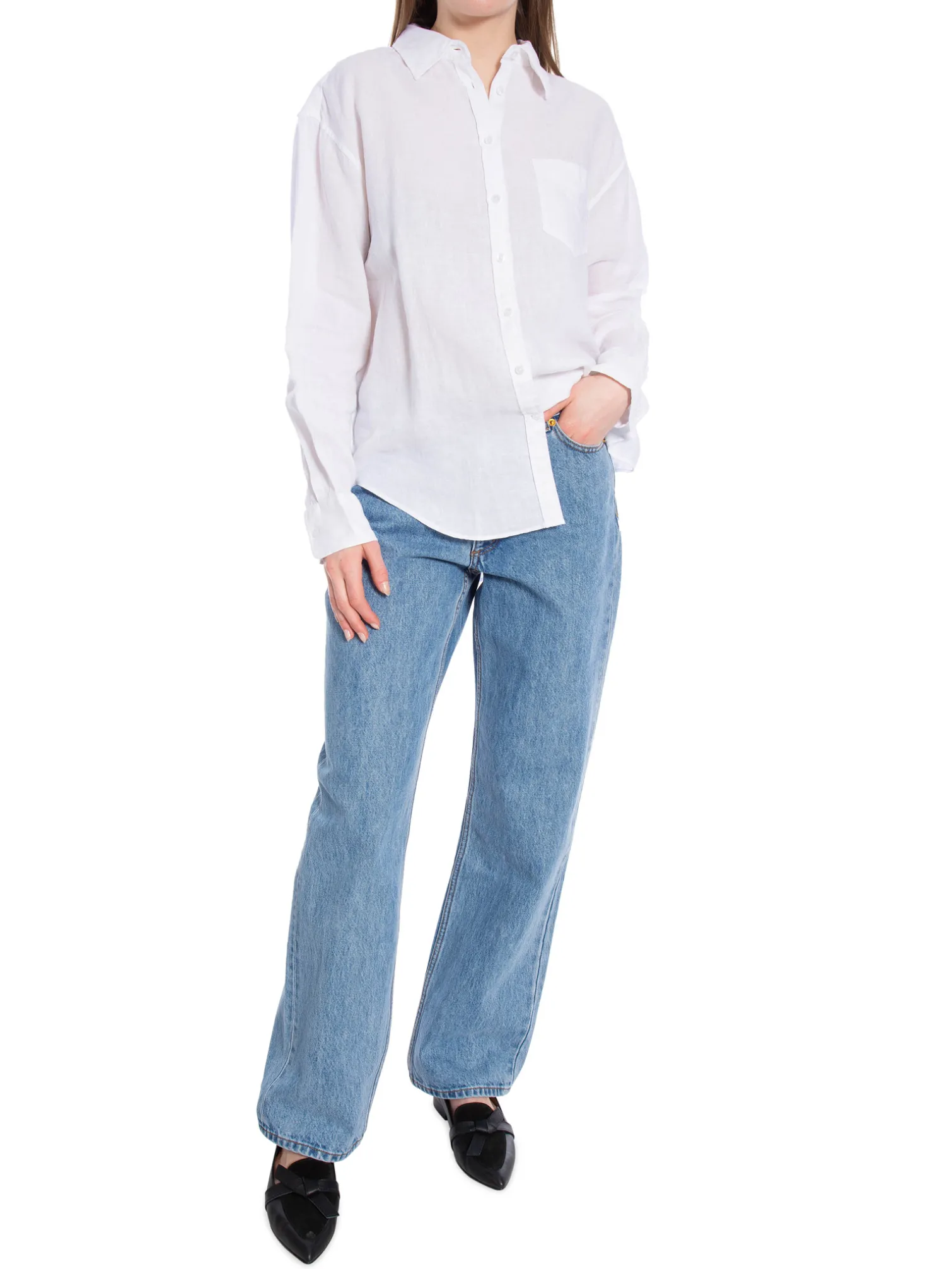 GANT SHIRT REL LINEN WHITE