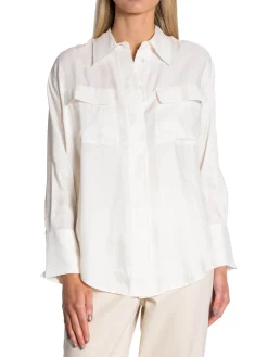GANT SHIRT RELAXED FLAP POCKET EGGSHELL