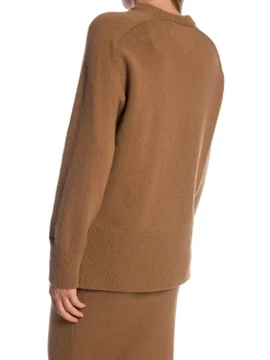 GANT SWEATER HERRINGBONE DETAIL C-NECK CACAO