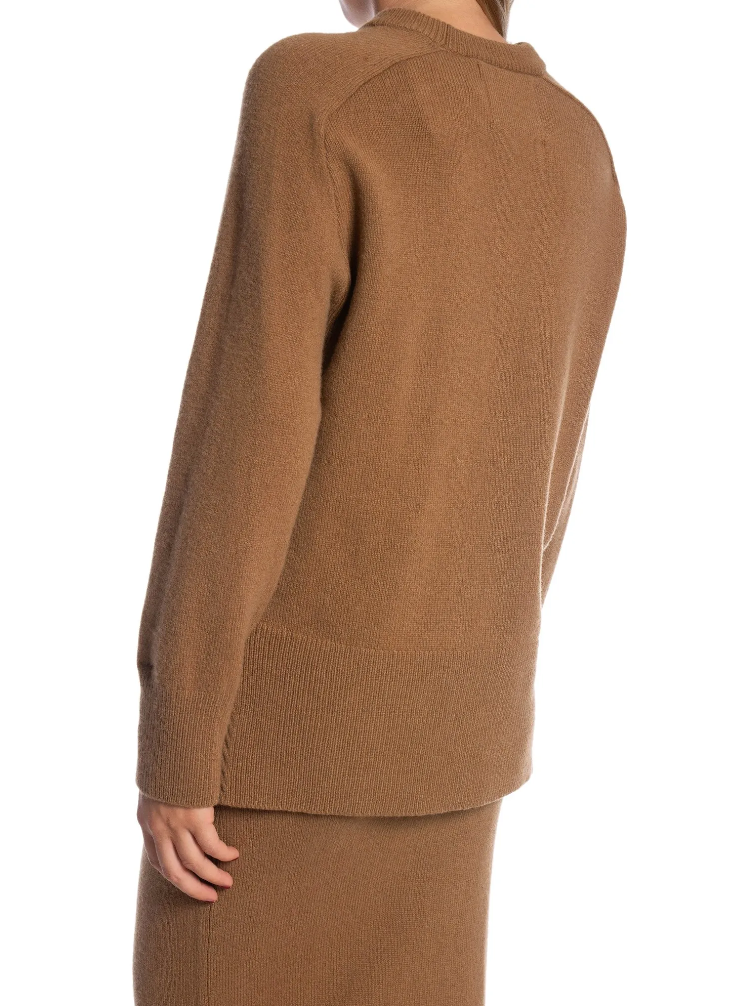 GANT SWEATER HERRINGBONE DETAIL C-NECK CACAO