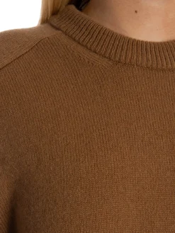 GANT SWEATER HERRINGBONE DETAIL C-NECK CACAO
