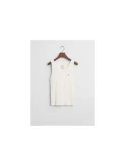 GANT TANK TOP STRETCH COTTON CABLE TANK TOP EGGSHELL