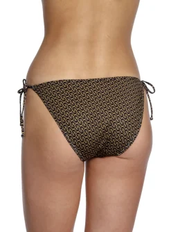 GESTUZ BIKINI BOTTOM PIL BROWN LOGO