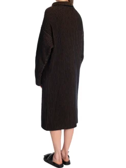 GESTUZ DRESS GLOA BLACK/CARAFE STRIPE