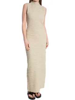 GESTUZ DRESS PICCA  OFFWHITE/GOLD