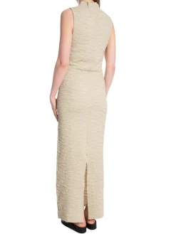 GESTUZ DRESS PICCA  OFFWHITE/GOLD