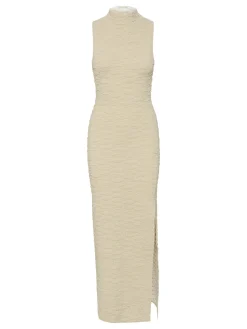 GESTUZ DRESS PICCA  OFFWHITE/GOLD