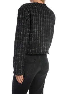 GESTUZ JACKET GAELLY BLACK WHITE CHEC