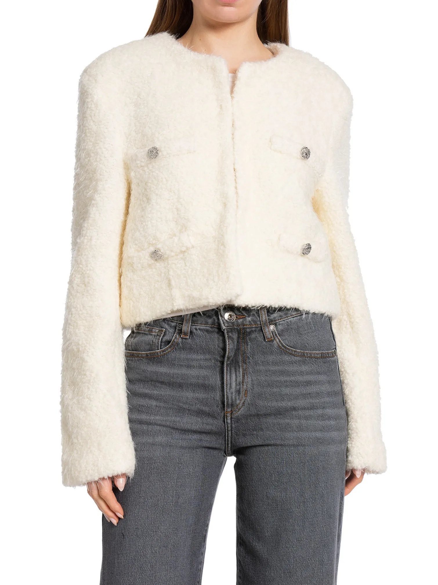 GESTUZ JACKET YALANA SHORT EGRET