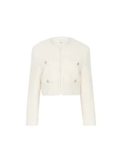 GESTUZ JACKET YALANA SHORT EGRET