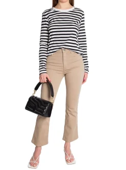 GESTUZ JEANS EMILINDA 7/8 TWILL FLARED PURE CASHMERE