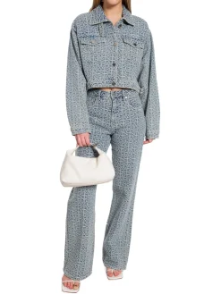 GESTUZ JEANS NILA MW WIDE ICE BLUE