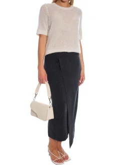 GESTUZ SKIRT MANZI DEEP GRAPHITE