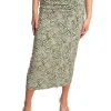 GESTUZ SKIRT ROSILLE CHIVE GREEN ROSE