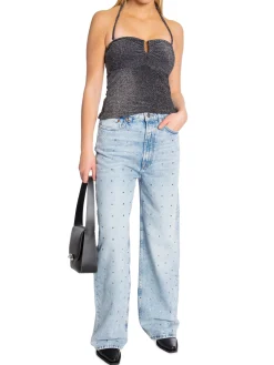 GESTUZ TOP ALEXIA TUBE TOP BLACK