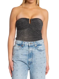 GESTUZ TOP ALEXIA TUBE TOP BLACK