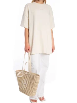 GESTUZ TOP OVERSIZED TEE BIRCH