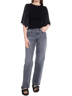 GESTUZ TOP PAMA BLACK