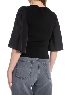 GESTUZ TOP PAMA BLACK