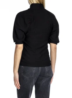 GESTUZ TOP RIFA PUFF BLACK