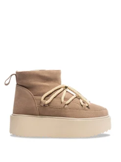 INUIKII BOOTS CLASSIC LOW PLATFORM BEIGE