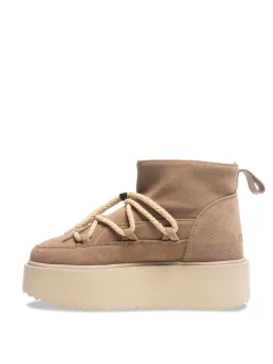 INUIKII BOOTS CLASSIC LOW PLATFORM BEIGE