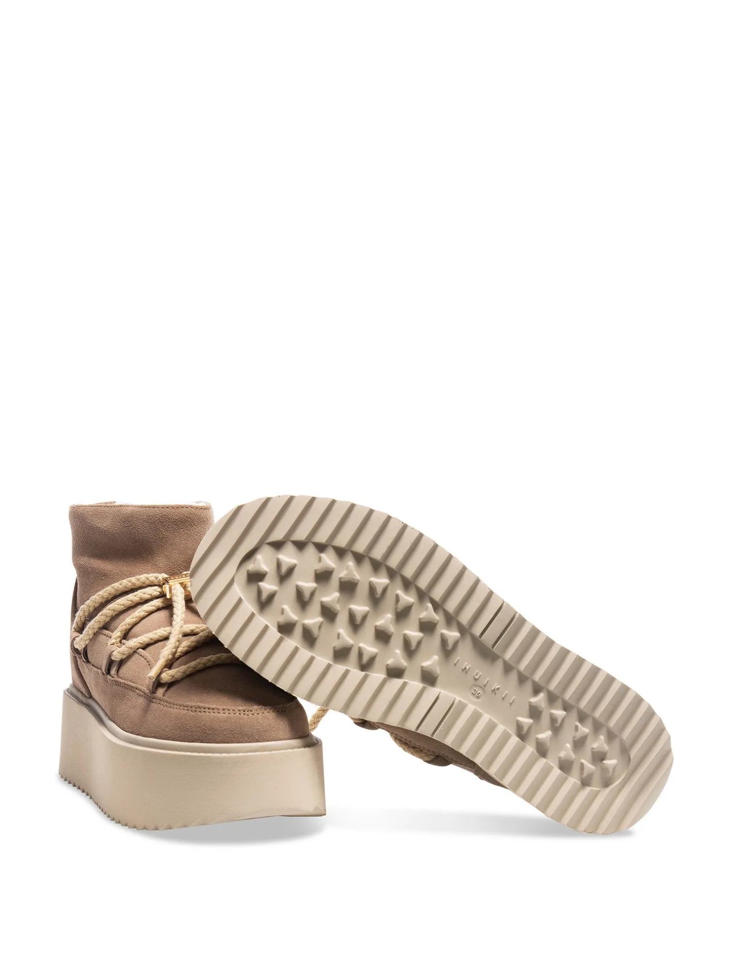 INUIKII BOOTS CLASSIC LOW PLATFORM BEIGE