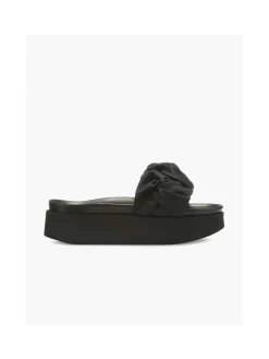 INUIKII SANDAL FJORD FLOWER PLATFORM BLACK